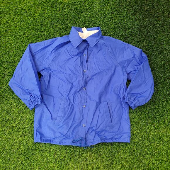 Vintage 80s Coach Jacket Womens M 23x27 Baggy Windbreaker - Picture 1 of 13